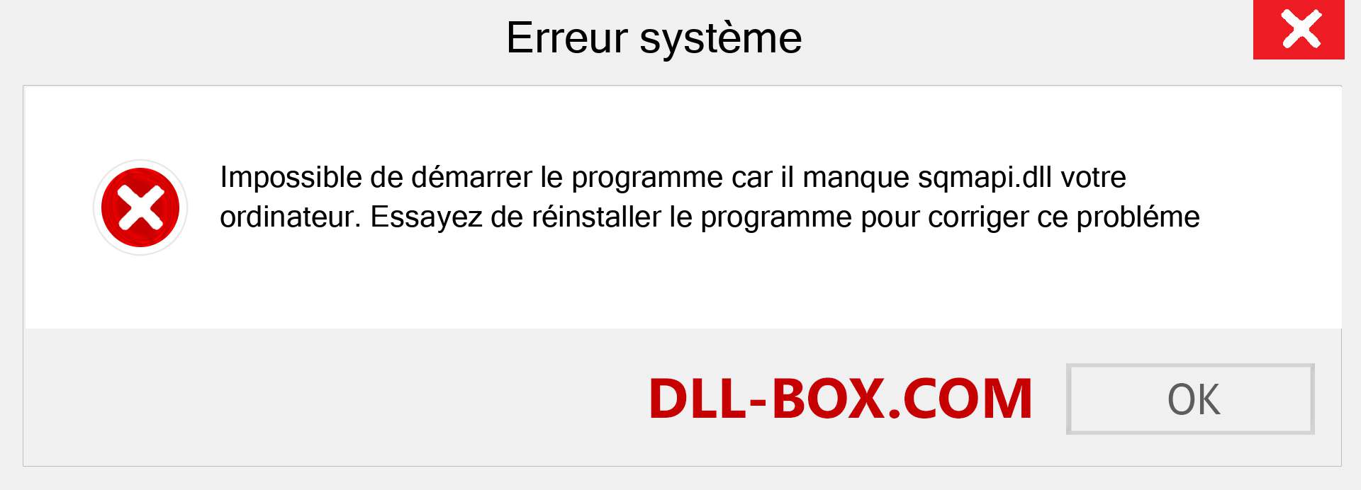 Le fichier sqmapi.dll est manquant ?. Télécharger pour Windows 7, 8, 10 - Correction de l'erreur manquante sqmapi dll sur Windows, photos, images